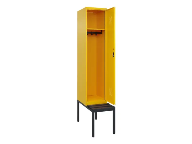 locker met bank,HxBxD 2120x400x815mm,1vak,vak B 400mm,cilinderslot