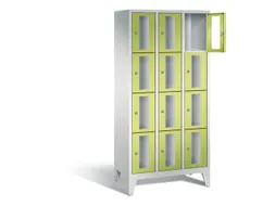 Lockerkast 1850x900x500mm 3x4 vakken Cilinderslot Poten, RDS1108060