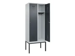 locker,HxBxD 2120x800x500mm,2vak,vak B 400mm,cil.-slot,voetonderstel