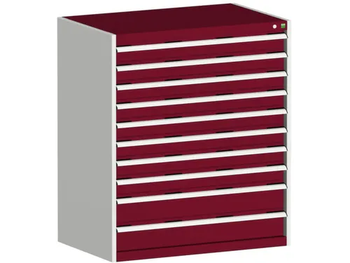 ladekast HxBxD 1200x1050x750mm 10laden RAL7035 front RAL3004