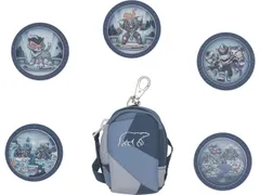 Mini sac Beckmann Tiger Race bleu avec 5 boutons Mini sac à dos avec