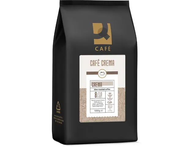 Q-Connect Koffiebonen Café Crema 1kg Volle Smaak Intensiteit 8