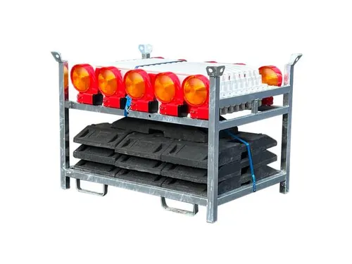 Bakenset,10Bakens M. Lampen,Voetplaten,1Opslag-/Transportpallet