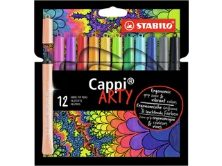 Viltstift STABILO Cappi 168/12 Arty medium assorti etui à 12 stuks - 1