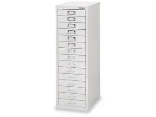 kantoor-ladekast HxBxD 857x278x380mm 15 laden romp lichtgrijs staal - 1