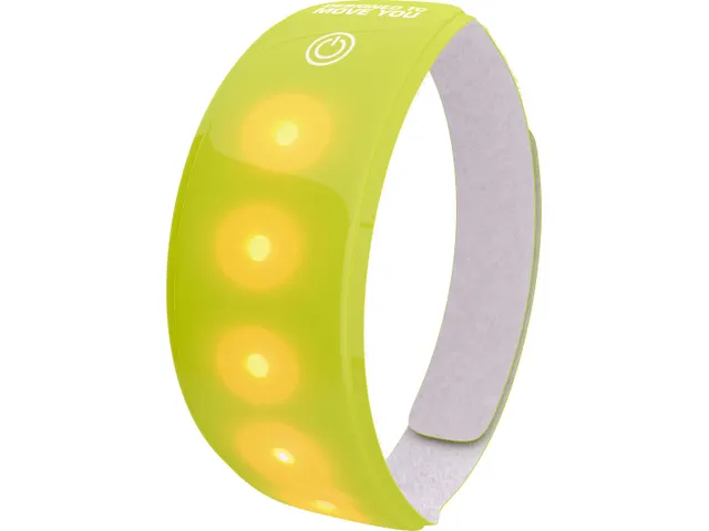 Lichtband Geel 5 Rode Leds Velcro Batterij