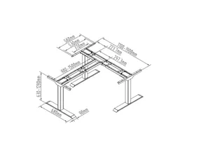 Elektrisch Verstelbaar Zit-Sta Frame Hoekbureau Wit - 5