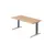 In hoogte verstelbaar bureau,HxBxD 680-850x1600x800mm,blad eiken