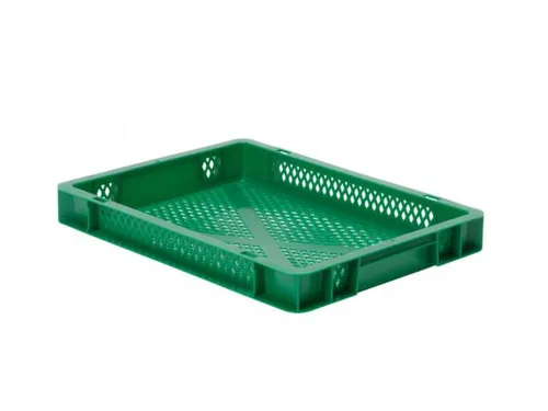 Euronorm-stapelbak 4.5l 50x400x300mm Wanden/bodem Opengewerkt Groen
