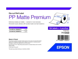 Epson 7113422, Wit, Zelfklevend printerlabel, Gestanste etiket, Rol, I