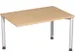 koppelelement voor bureau,HxBxD 680-800x1200x800mm,blad beuken,hoekig