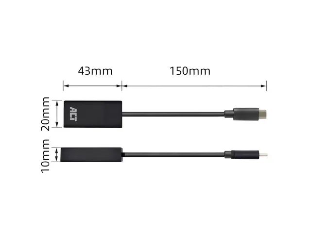 Adapter ACT USB-C naar HDMI 4K 30Hz 0.15 meter