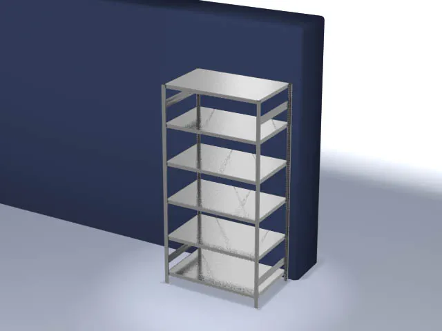 magazijnstelling,grondveld,HxBxD 2500x1360x835mm,vakl. 190kg