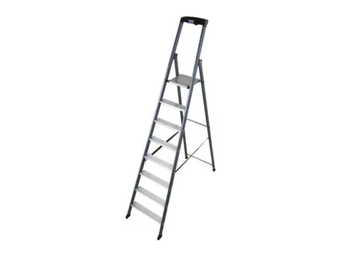 trapladder,eenzijdig,8treden,bordes met profiel,Stand H 1,7m