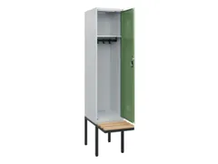 locker met bank,HxBxD 1950x400x815mm,1vak,vak B 400mm,cilinderslot