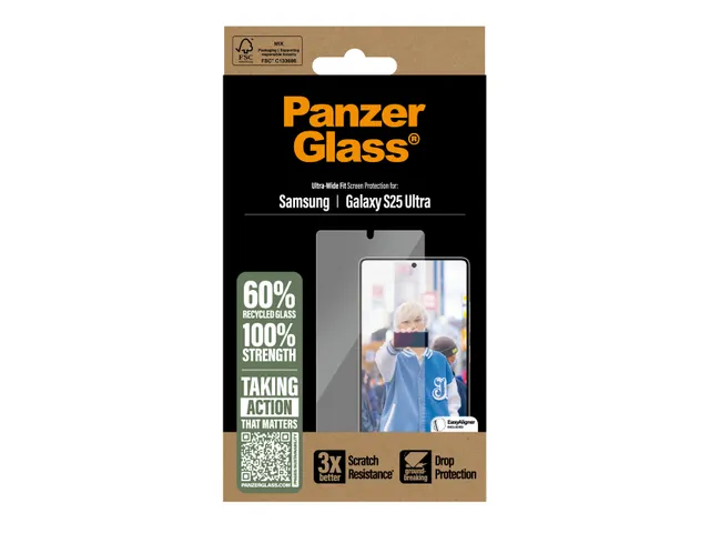 PanzerGlass Screen Protector Samsung Galaxy S25 Ultra | Ultra-Wide