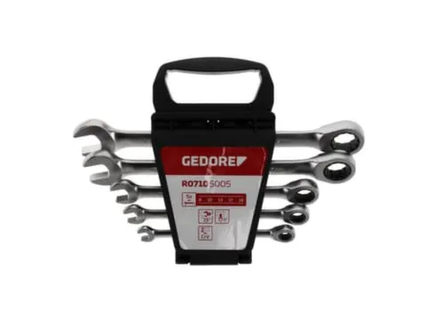 GEDORE R07105005 Combinatie ratel steeksleutelset SW8-19mm 5stuks