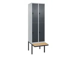 Dubbeldekse dekenkist,HxBxD 2120x600x815mm,2x2vak.,vak B 300mm