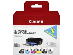 Canon PGI-550 & CLI-551 Inktcartridges Multipack Zwart/Kleur