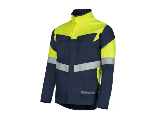 Sioen 603U ECO werkjas Norwan ARC Marine/Fluogeel maat 3XL
