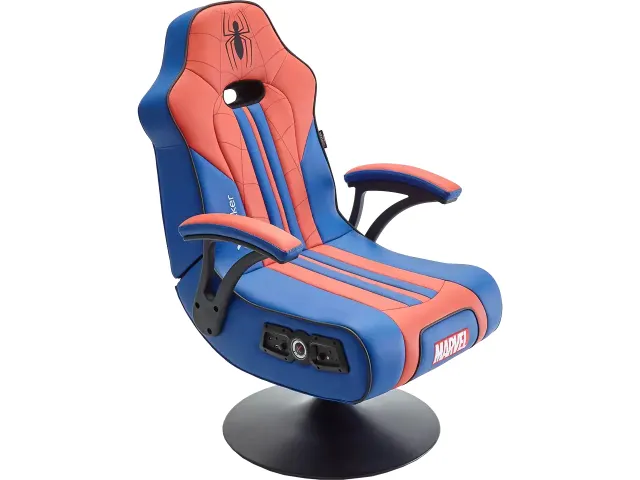 x Rocker Xrocker Marvel Gaming stoel blauw rood 5117301 PU leer 100kg