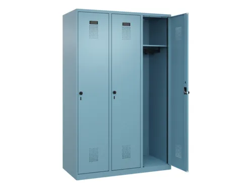 locker,HxBxD 1850x1200x500mm,3vak,vak B 400mm,draaigrendel