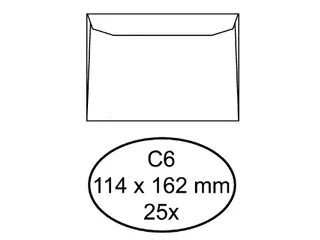Envelop Quantore Bank C6 114x162mm 80gr Wit Gegomd - 1
