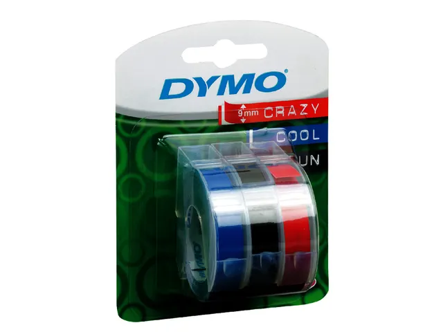 Labeltape Dymo rol 9mmx3M glossy vinyl assorti S0847750