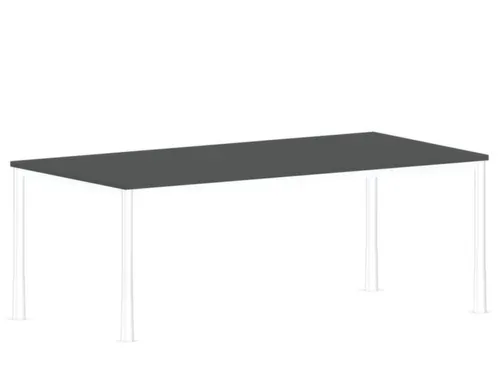 In hoogte verstelbaar bureau,HxBxD 720-840x2000x1000mm,MS-donkergrijs