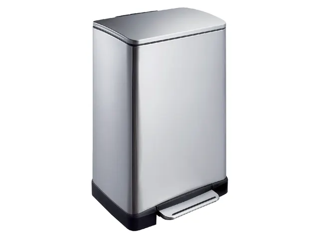 Afvalbak Pedaalemmer Rechthoekig 40 Liter Mat Rvs