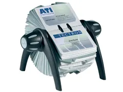 Visitekaartmolen Durable Vegas 2417 72x104mm 400 kaartjes Zwart