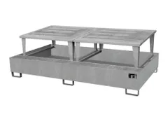 opvangbak,v. 2xIBC,opvangvol. 1000l,HxBxD 863x2650x1460mm