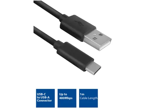 Kabel ACT USB 2.0 USB-A naar USB-C 1 meter