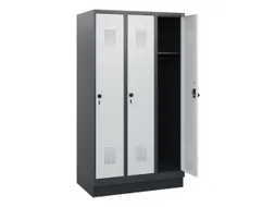 schoollocker,HxBxD 1630x900x500mm,3vak,vak B 300mm,draaigrendel,sokkel