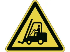 Vloermarkeringssticker Geel Let Op Vorkliften 430mm