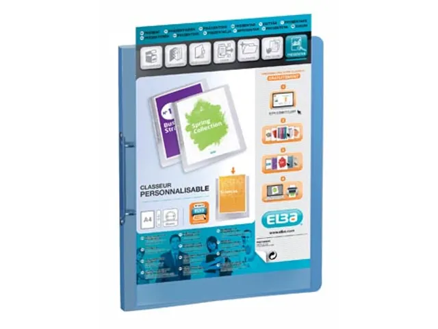 Personaliseerbare ringmap Polyvision A4 2 rings O-mech 25mm blauw