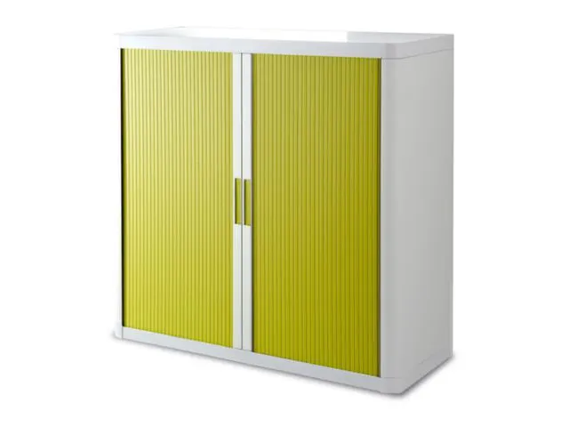 Roldeurkast HxBxD 1040x1100x415mm 2 Oh Romp Wit Front Groen