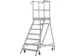 bordestrap,verrijdbaar,bordes H 1,7m,7treden,aluminium,4zwenkwielen
