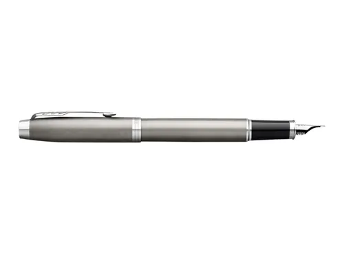 Parker IM Vulpen Stainless Steel CT Finish Medium Blauwe inkt