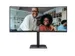 AOC E4 CU34E4CV 34 Inch Monitor UltraWide Quad HD LCD Zwart