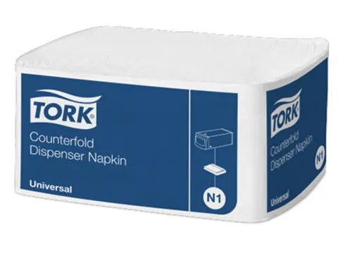 Tork 10935 Dispenserservet 30x33cm 1-laags Counterfold Wit 24x300st