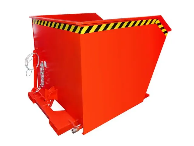 Kiepbak voor spaanders,HxLxB 780x1640x1280mm,1m³,draagverm. 1500kg