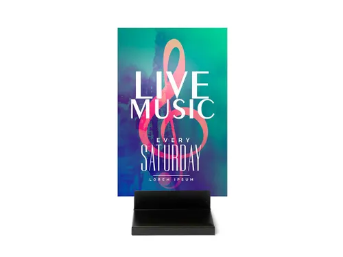 Reclamepaneel Panel Base Staal 40x40 cm Zwart