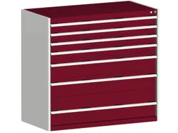 ladekast 1200x1300x750mm 7laden zware lasten RAL7035 front RAL3004