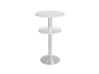 statafel,HxØ 1100x600mm,rond,schotelvoet aluminium-zilver - 1