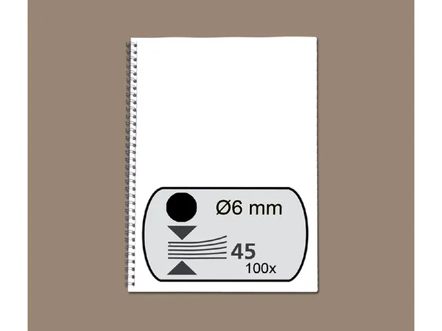 Draadrug Fellowes 6mm 34-rings A4 zwart 100stuks