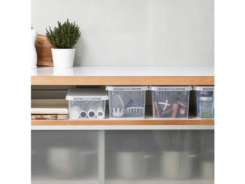 Q-line opbergbox 12L transparant blauw - 40x30x14cm