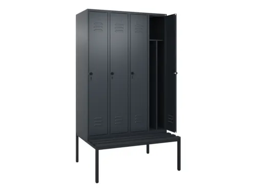 locker voor scheiding van kleding,HxBxD 2120x1200x815mm,4vak