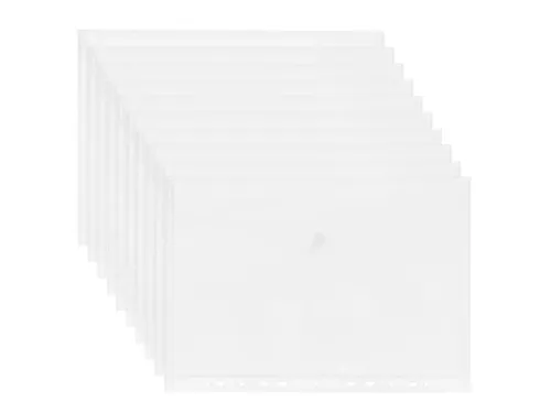 Enveloptas Velcro Sluiting A4 Geperforeerd 11-gaats Wit 10 Stuks