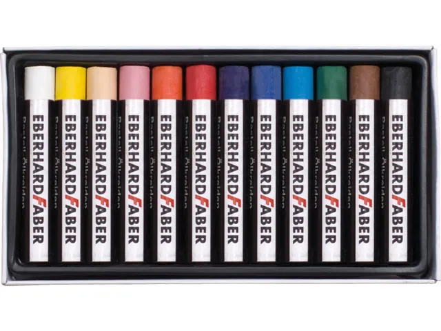 Oliepastelkrijt Eberhard Faber Artist Color 11mm doos a 12 st assorti